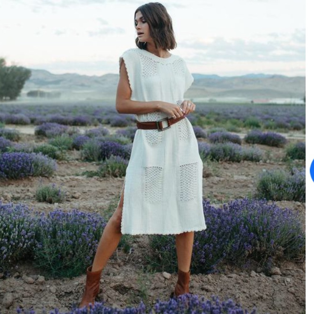 Crochet sweater dress by Piper and Scoot